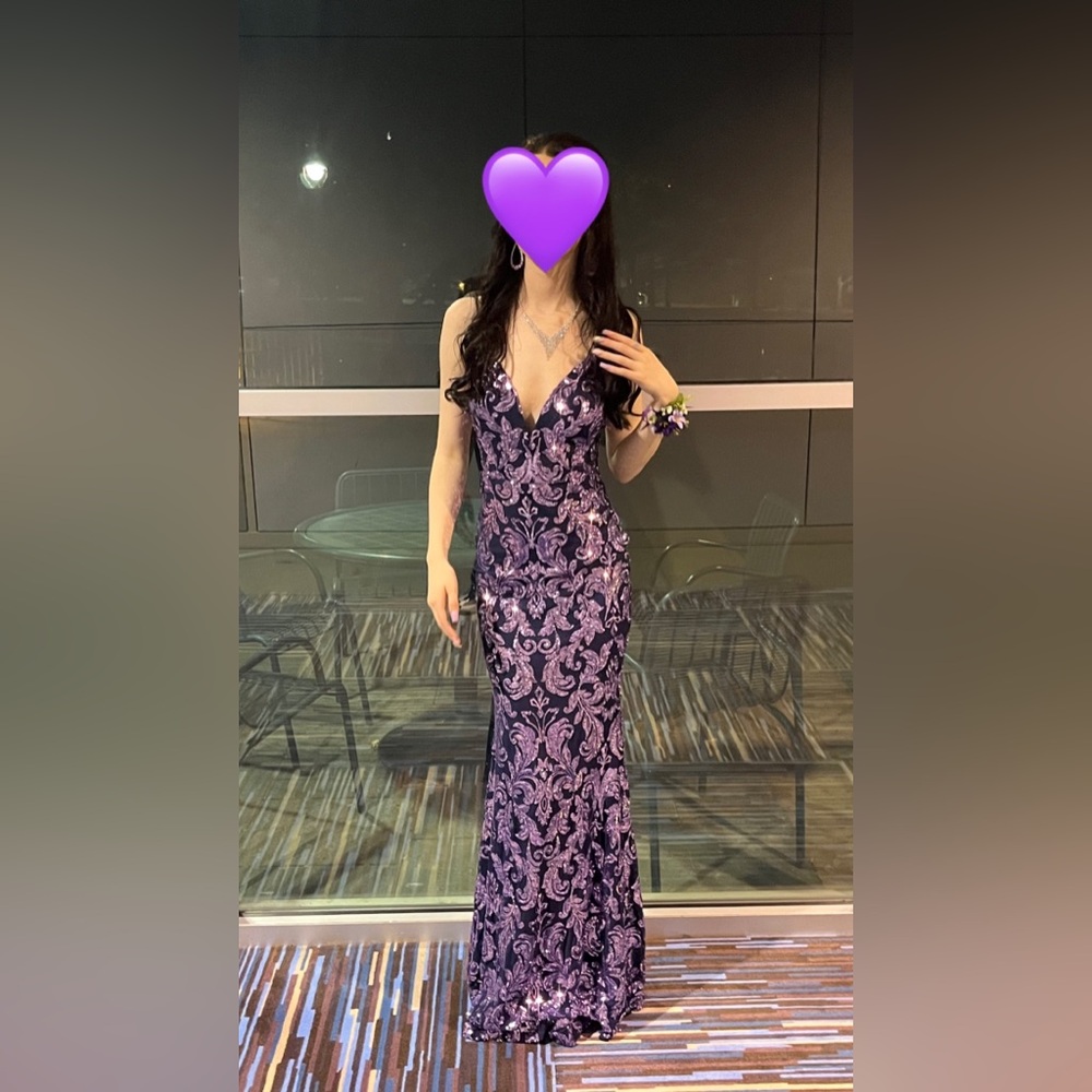 XS Sparkly Purple Windsor Prom Dress
